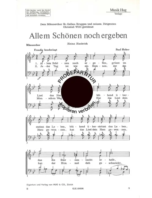 Allem schönen noch ergeben
